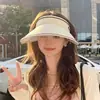 Sombrero de Protección Solar para Mujer Verano 2025 Nuevo Cubre Rostro Ala Ancha Sombrero de Sol para Exteriores Sombrero de Sol Anti-UV