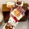 Linda Pulsera de Muñeca para Lavarse la Cara con Dibujos Animados, Manga Anti-Humedad, Diadema Absorbente de Felpa para el Cabello, Set de Pulseras de Lavado para Niñas y Niños