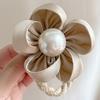 Tocado de flores, elegante cuerda para el cabello, trenza torcida, accesorios para el cabello, nuevo estilo, tendón de goma, tocado de alta gama para mujer, cola de caballo con flor, cuerda para el cabello, anillo para el cabello