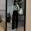 Jeans de Pierna Ancha Ajustados de Cintura Alta de Moda para Mujer 2025 Nuevos Pantalones Rectos Sueltos Retro de Longitud Completa para Otoño e Invierno