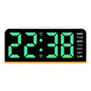 Novo Relógio Digital LED com Caracteres Grandes e Luz Ambiente, Display de Data, Função Soneca, Despertador Digital Multifuncional Gh9001