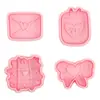 Série Dia dos Namorados Molde de Biscoito 3D Simulação DIY Prensagem Estereoscópica Ferramenta de Corte para Fondant Artesanal Rosa