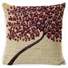 Funda de almohada con árbol de pintura al óleo Amazon hogar estilo europeo lino funda de sofá cojín funda de almohada transfronterizo almohada funda de almohada