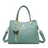 Bolsa Tote Grande Capacidade Feminina 2025 Nova Bolsa de Ombro para o Dia a Dia Atacado Simples Elegante Cor Pura Bolsa de Mão