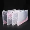 Bolsa transparente gruesa para documentos, bolsa con cremallera de PP, bolsa para archivos, estuche para lápices para estudiantes de primaria y secundaria, bolsa de almacenamiento portátil A4, al por mayor
