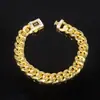 El Más Vendido de Amazon 12mm Brillante Vidrio Hebilla de Resorte Aleación Collar para Hombres y Mujeres Moderno Hip Hop Cadena Cubana