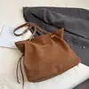 Colección Otoño 2026: Bolso Cubo con Cordón Único, Bolso Cruzado/de Hombro Minimalista y de Moda Estilo Coreano para Viajes Diarios para Mujeres