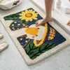 Alfombra de Imitación Cachemir con Animales Lindos de Dibujos Animados, Tapete Decorativo para Sala de Estar, Tapete Absorbente para Puerta de Baño, Tapete para Suelo de Entrada