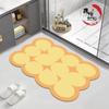 Alfombrilla Antideslizante para Suelo de Baño Felpudo Absorbente para Entrada de Baño Felpudo para Pies Alfombra de Baño con Diatomeas para el Hogar Alfombra para Inodoro Acolchada