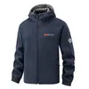 Moletom com Capuz de Lã para Uso Externo Outono e Inverno Espessado Travamento de Temperatura Corte Solto Masculino para Montanhismo, Deslocamento, Jaqueta Casual