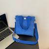 Bolsa Tote Casual Estilo Coreano Mini Ombro Transversal Bolsa Pequena Bolsa Balde Nova Veludo Cotelê 2025 Primavera Bolsa de Mão