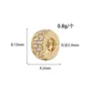 Acessórios de Cristal Banhado a Ouro 14K Preto Fosco Furo Grande Contas Espaçadoras de Zircônia Pulseira Colar DIY Feito à Mão Acessórios Miçangas Joias