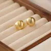 Brincos de Tarraxa Pequenos em Formato de Feijão, Vintage, Fosco Escovado, Agulha de Prata S925 para Mulheres, Estilo Simples e Minimalista, Brincos de Primavera e Verão