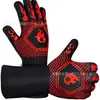 Guantes Retardantes de Llama, Resistentes al Fuego, Resistentes a Altas Temperaturas hasta 800 Grados, Para Barbacoa BBQ, Horno de Microondas, Horneado, Guantes de Silicona Aislantes del Calor Anti-Escaldaduras