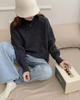 Suéter Base Tricotado Casual Novo Outono e Inverno 2024 Feminino Cor Sólida Listra Canelada Gola Alta Meia-alta Suéter Top para Mulheres