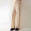 Nuevos Pantalones de Pierna Ancha 100% Cachemira Consinee Otoño/Invierno para Mujer, Cintura Elástica con Cordón, Corte Holgado, Pantalones de Punto Versátiles