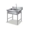 Fregadero Grande de Acero Inoxidable 304 de un Solo Hueco, Fregadero de Forma Irregular Hecho a Medida, Cubeta para Lavar Platos de Restaurante y Comedor Hecha a Medida, Fregadero para Lavar Platos y Escurrir