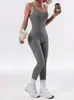 Macacão de Yoga Transfronteiriço para Mulheres com Alças, Lindo Design nas Costas, Body Fitness, Controle de Barriga, Levantamento de Glúteos Pêssego, Macacão Esportivo