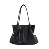 Bolsa grande marrom retro Maillard para mulheres, nova bolsa de ombro fashion 2026 para o dia a dia, bolsa tote de alta qualidade