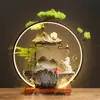Enfeites criativos de água corrente em estilo chinês para fazer fortuna, decoração para sala de estar, escritório, mesa de trabalho, presente de inauguração para casa nova