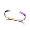 Keepfuckinggoing Aço Titânio Bracelete Aberto em Forma de C Pode Ser Gravado Letra Joia Bracelete Estilo Ins