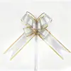 Envío Gratis Transfronterizo 50 Grande Gasa de Nieve Patrón de Árbol Lazo Flor Tirada a Mano Cinta de Regalo para Coche de Boda Embalaje Flor de Corteza