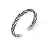 Pulsera Trenzada Retorcida para Hombres y Mujeres, Muñequera Retro de Personalidad Resistente, Diseño de Nicho Moderno, Joyería Hip-Hop Punk de Estilo Abierto