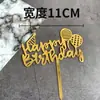 Novo Cartão de Acrílico de Camada Única para Bolo Feliz Aniversário Letras Feliz Aniversário Decoração de Bolo para Assar