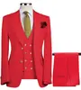 Trajes Europeos y Americanos Transfronterizos para Hombre, Trajes de Negocios, Trajes Pequeños, Trajes de Banquete de Boda Ajustados de Doble Botonadura, Trajes de Tres Piezas