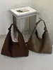 Bolsa de ombro grande, de cor sólida, moderna, minimalista e elegante para mulheres, nova bolsa tote de axila da moda 2026, estilo coreano