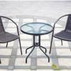 Silla de ratán para exterior, balcón, ocio, hierro, patio, exterior, exterior, jardín, respaldo, impermeable, mesa y silla de ratán, combinación