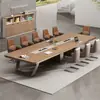 Mesa de Conferencias Mesa Larga Muebles de Oficina Simples Modernos Mesa de Entrenamiento para Negociación Mesa Grande de Recepción de Oficina Combinación