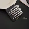 Grampo de Cabelo Estrela Vazada de Metal com Cartão, Presilha para Franja Lateral, Presilha Bico de Pato para Cabelo Quebrado da Testa, Penteado com Grampo de Uma Palavra