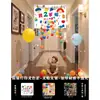 Cenário de Fundo de Aniversário Decoração Balões para Meninos e Meninas, Adereços de Foto para Ambiente, Atmosfera de Festa, Bolo, Crianças