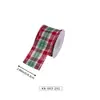 Cinta de lino sintético en stock para decoraciones navideñas, cinta navideña impresa a medida con purpurina, transfronterizo a medida