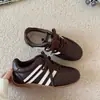 Zapatillas de entrenamiento retro alemanas súper elegantes para mujer, nuevos zapatos planos versátiles de otoño 2026, zapatillas deportivas casuales de suela gruesa de nicho