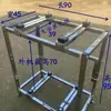 Suporte de Chão para Unidade Externa de Ar Condicionado em Aço Inoxidável, Base Suporte para Gabinete de Ar Condicionado, Empilhamento de Camada Dupla à Prova de Choque para Ar Condicionado