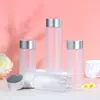 Botella de Boca Ancha para Mascotas de Grado Alimenticio 100-250ml Recipiente para Polvo Recipiente para Granos de Café Botella de Plástico Recipiente Redondo Sellado para Alimentos