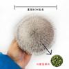 Juguete para gato bola de pelo de conejo tira de pelo de conejo pelo de conejo real bola para provocar gato juguete interactivo para mascotas palo para provocar gato menta gatera incorporada