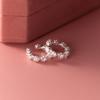 Love Lodge S925 Prata Esterlina Brilhante Redondo Diamante Brinco Clipe Ins Estilo Fresco Brinco Brinco Joia Feminino M03137