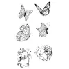 Adesivos de Tatuagem Borboleta Herbal para Homens e Mulheres, Artísticos, Modernos, de Alta Qualidade, Bonitos, Tatuagens Simuladas, à Prova d'Água, à Prova de Suor e Duradouros