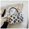 Linda Bolsa de Peluche de Nicho para Mujer 2026 Nuevo Modelo Cadena Estampado de Leopardo Piel Bolso de Hombro Bolso Tote de Gran Capacidad Bolso Cruzado