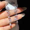 Pendientes de Borla Corazón de Circonita Suaves y Ultra Brillantes Estilo Francés, Pendientes Versátiles Elegantes y Exquisitos, Pendientes de Lujo Ligero y Gama Alta para Mujer