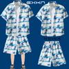 Traje de Camisa de Playa de Manga Corta de Verano para Hombre Vacaciones de Viaje en Sanya Ropa de Tallas Grandes Ropa de Viaje a la Orilla del Mar Ropa de Verano
