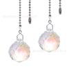 AB Cor Amor Maple Leaf Pipa Crystal Bead Chain Fan Light Pull Rope Pingente Bead Chain Ball Estilo Europeu e Americano Fan Hanging Decoration