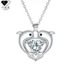 Knn-1047 Diseño de Nicho Collar de Delfín para Mujer Dibujos Animados Cadena para Clavícula Transfronteriza Lujo Accesible Accesorios de Colgante de Gama Alta