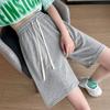 Pantalones Cortos Deportivos para Niñas, Algodón, Corte Holgado, Nuevo Estilo Verano 2026, Estudiantes, Adelgazantes, Rectos, Casuales, Pierna Ancha, Pantalones de Cinco Puntos, Modernos