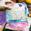 12 Folhas de Papel Material Estrela Brilhante de Compra Direta Transfronteiriça, Papel para Diário Céu Estrelado Sonhador, Papel Base Colorido, Papel para Corte de Artesanato