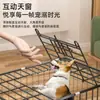 Jaula Portátil Plegable para Mascotas Montada en Coche, Jaula Metálica para Perros Pequeños, Cama para Gatos de Interior para Teddy, Jaula de Rescate