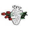 Broche Joias Europeias e Americanas Acessórios Versáteis Novo Desenho Animado Broche de Coração de Rosa com Gotejamento de Óleo Acessórios para Roupas